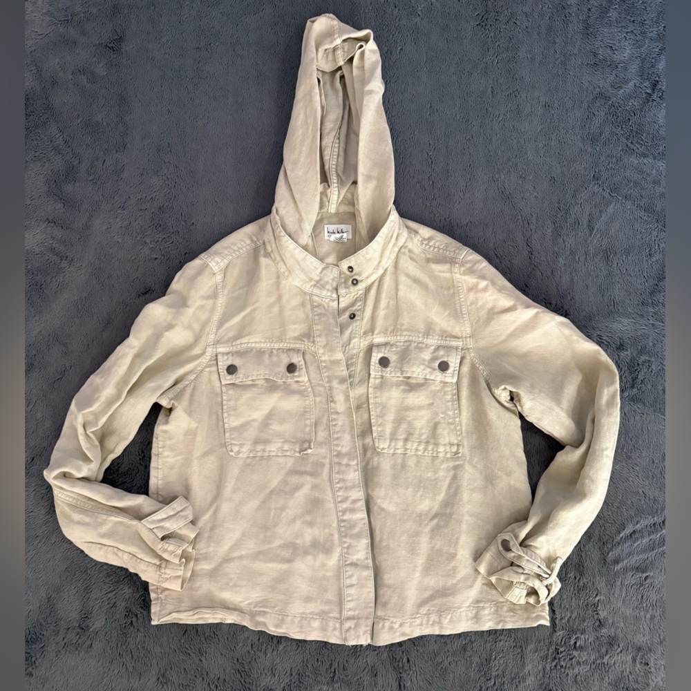 Nicole miller NY cream and tan jacket